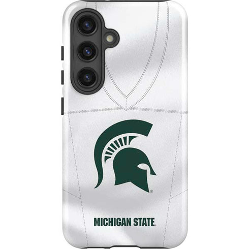 Michigan State University White Jersey Galaxy S24 Plus Impact Case
